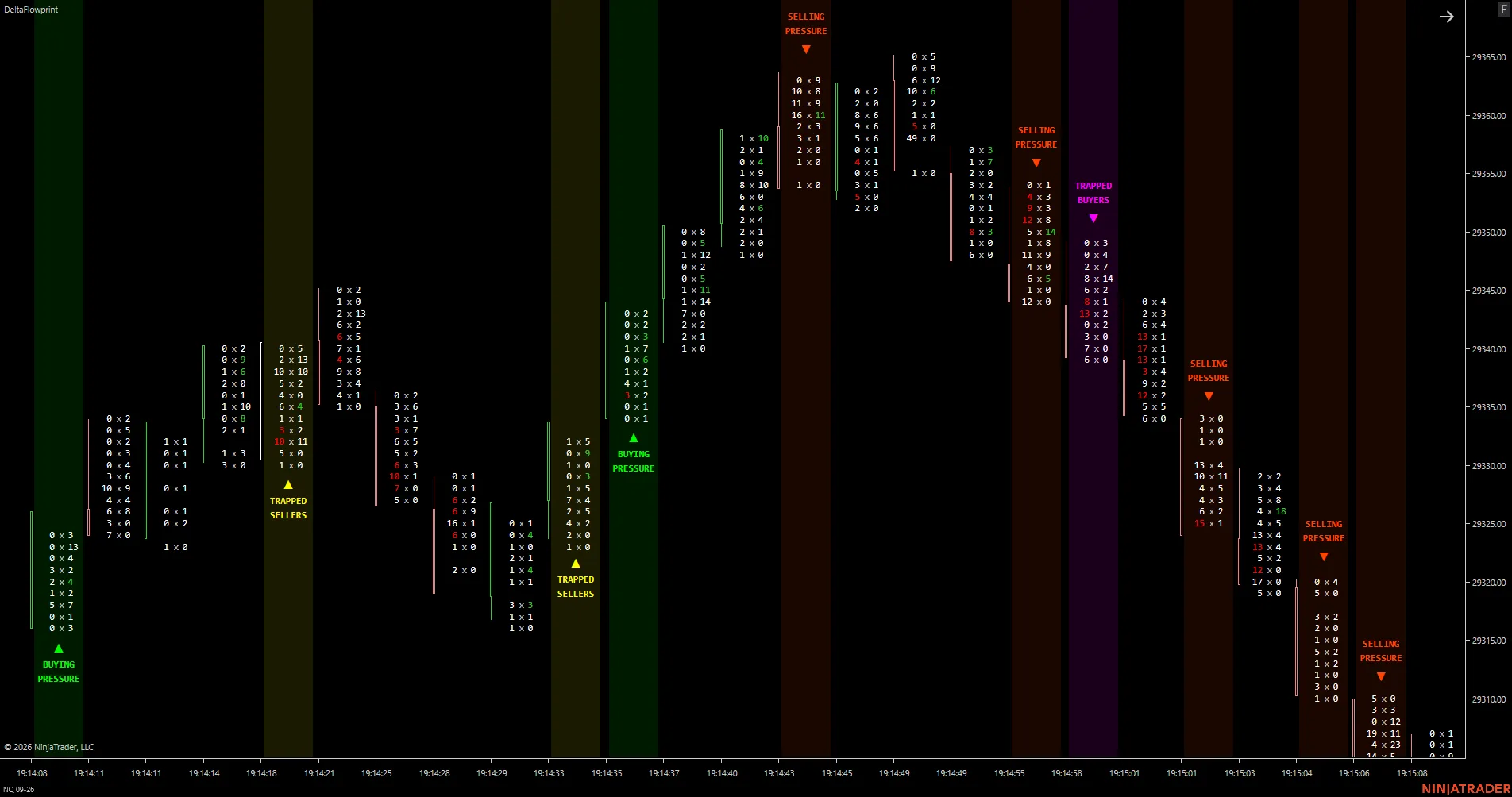 Mejores configuraciones de Range Bar para gráficos Footprint en NinjaTrader 8